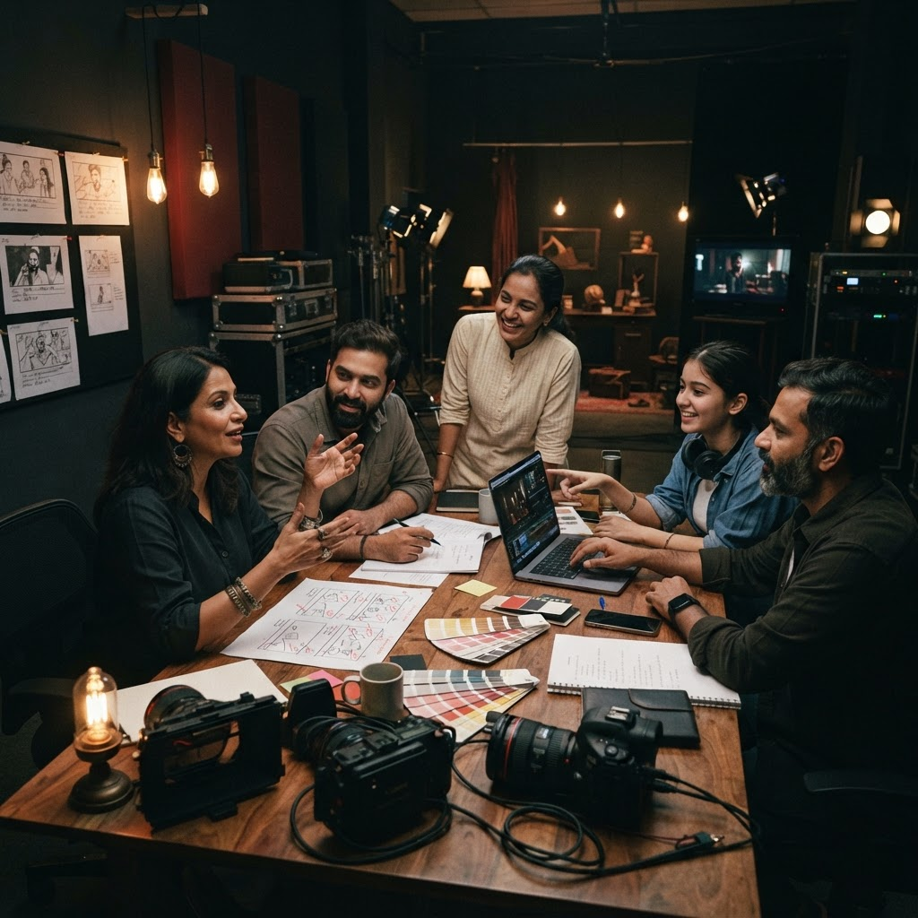 SyvoMedia creative team collaborating in the studio